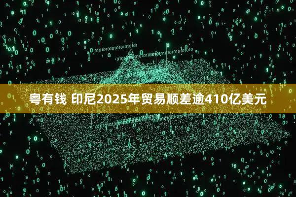 粤有钱 印尼2025年贸易顺差逾410亿美元
