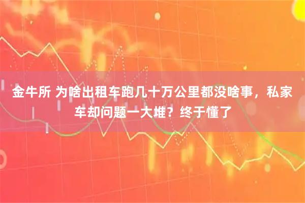 金牛所 为啥出租车跑几十万公里都没啥事,私家车却问题一大堆?终于懂了