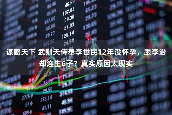 谋略天下 武则天侍奉李世民12年没怀孕，跟李治却连生6子？真实原因太现实
